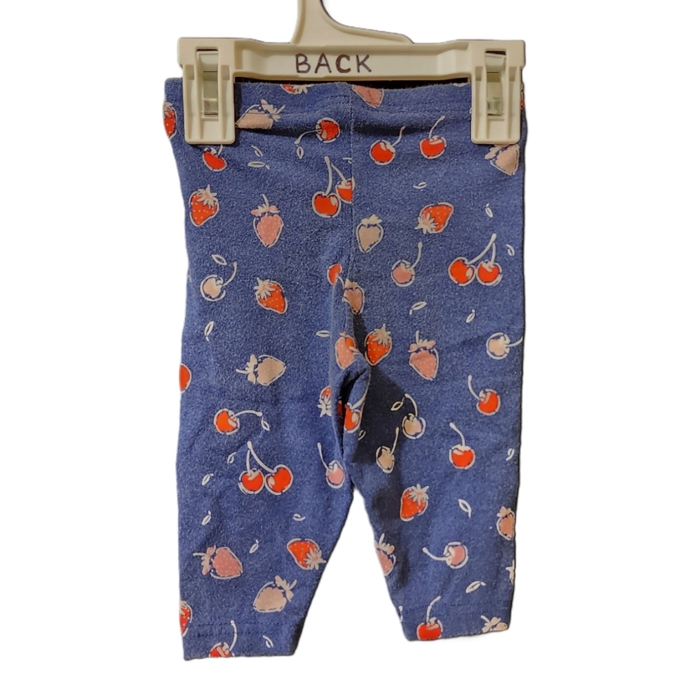 Carter's 18 month leggings, blue with cherries